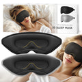 Ecliptix 3D Contoured Sleep Eye Mask – 2-Pack, 100% Light Blocking