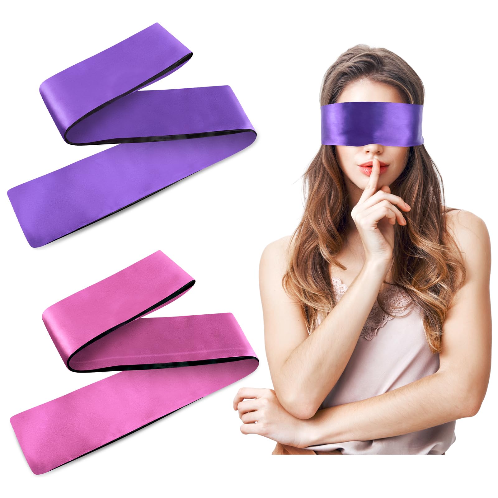  Satin Sleep Eye Mask – 2-Pack, Adjustable & Ultra-Soft